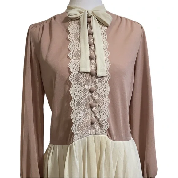 Vintage Prairie Cottage Lace Accent Dress - Picture 2 of 16